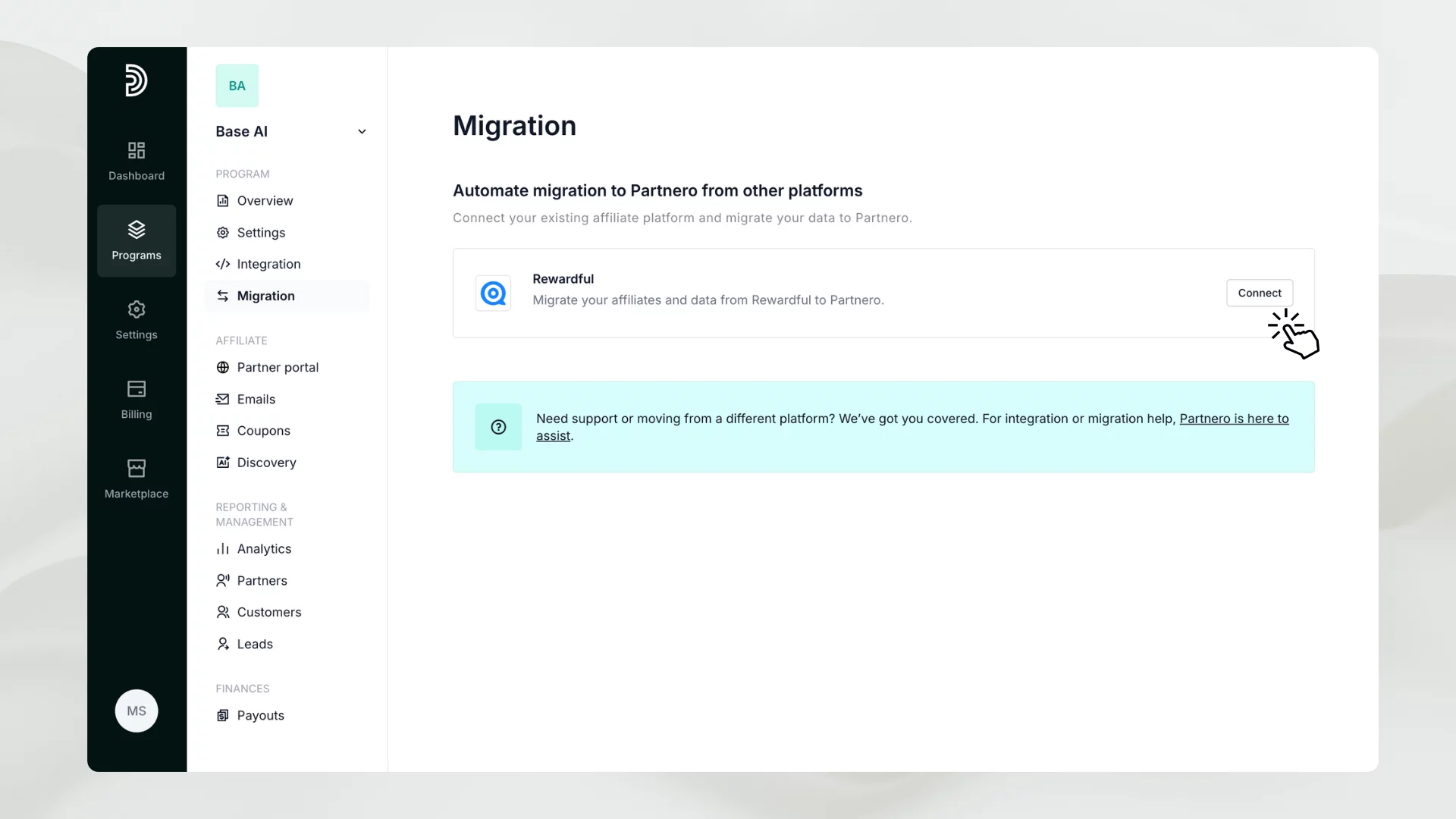 Connect Rewardful to Partnero