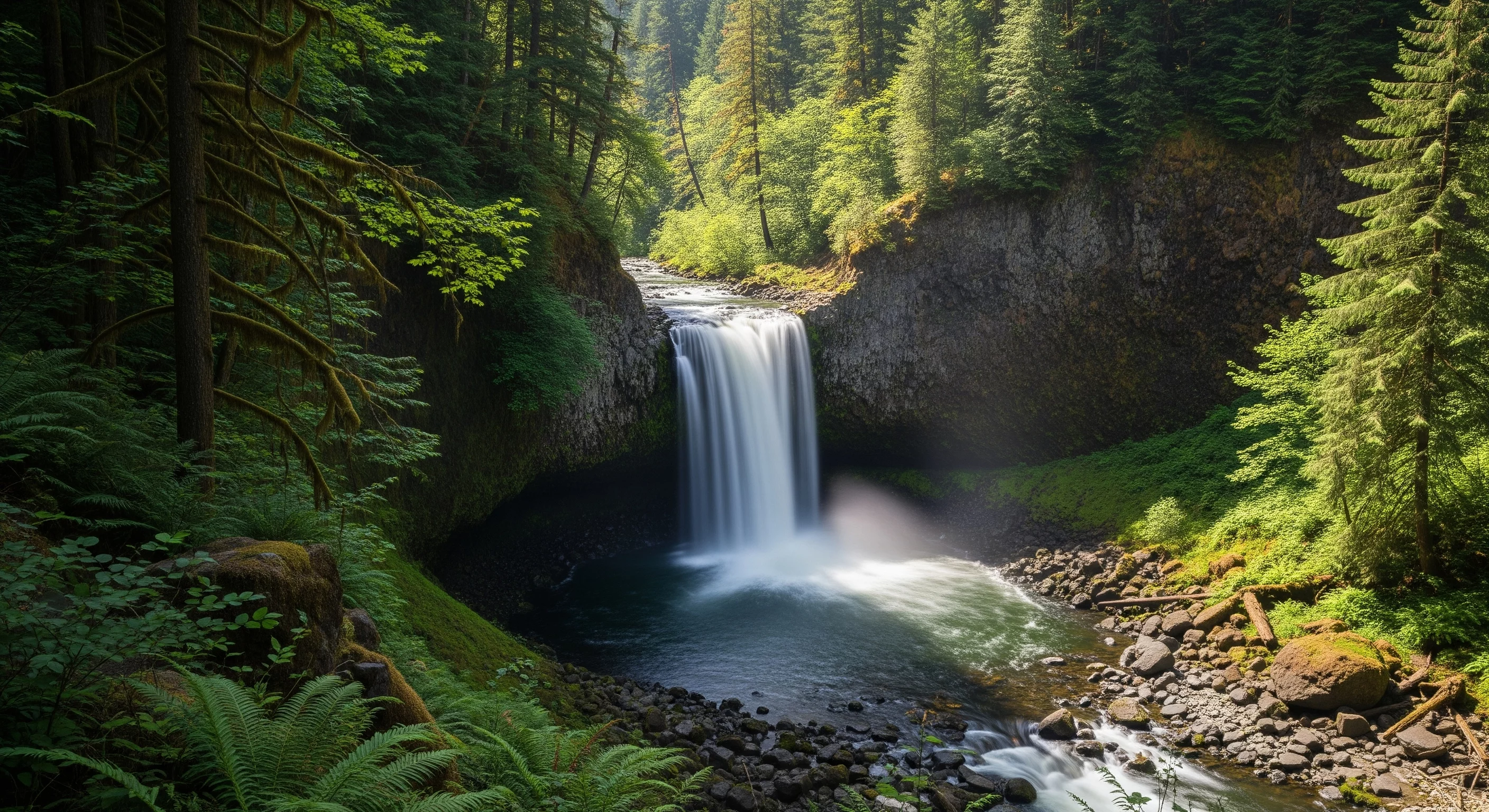 Lewis River Waterfall