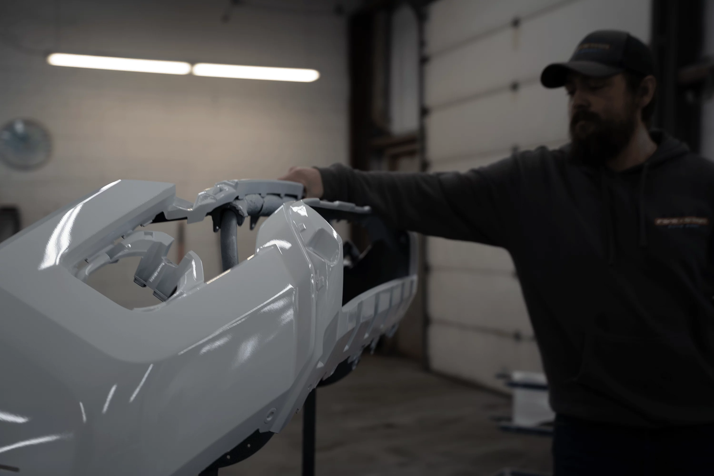 Vehicle frame being assessed for structural repair at Five Star Auto Body Longview WA