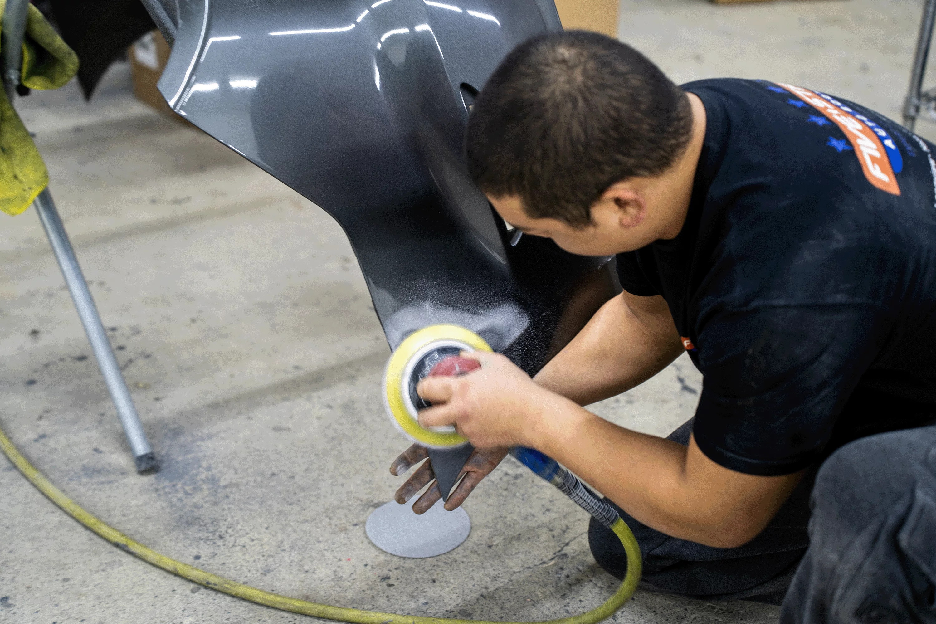 Five Star Auto Body technician performing precision repair work in Vancouver WA shop