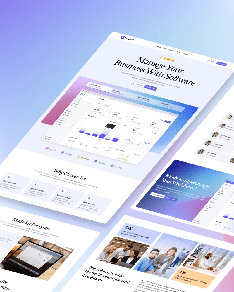 landing page template free