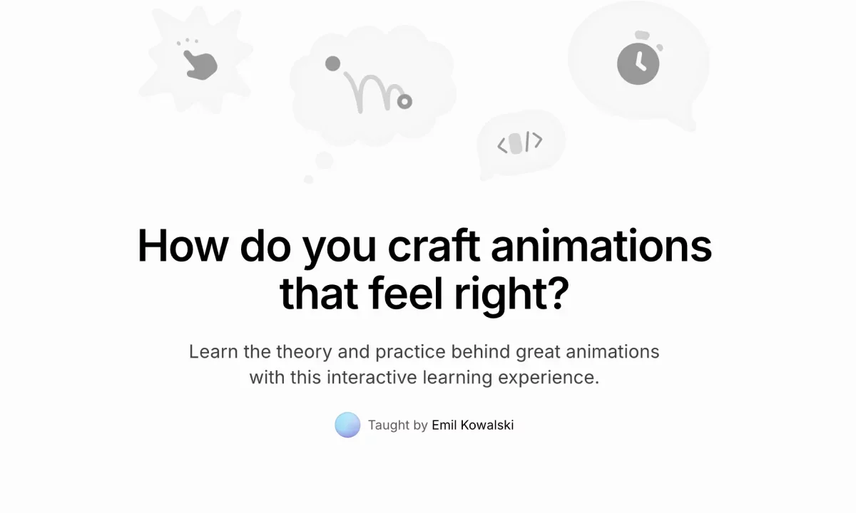 Course screenshot Animations.dev