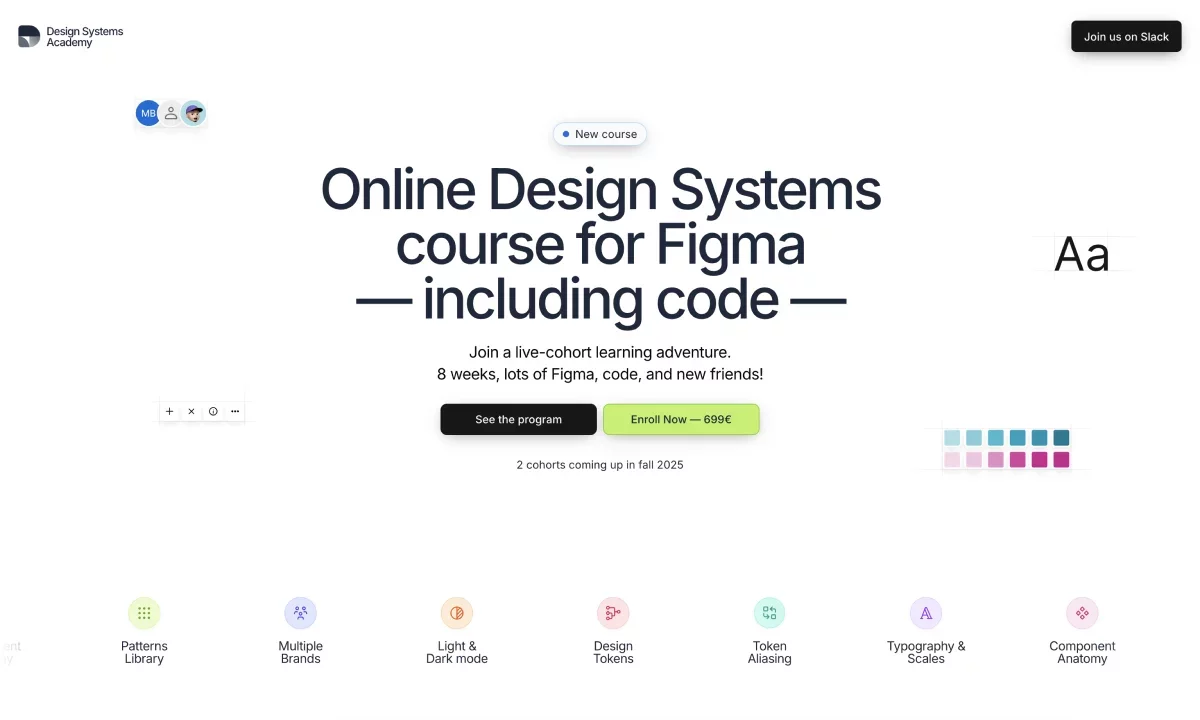 Course screenshot Design Systems Academy