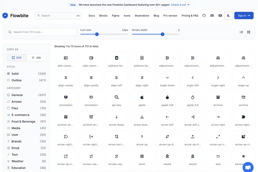 Flowbite Icons