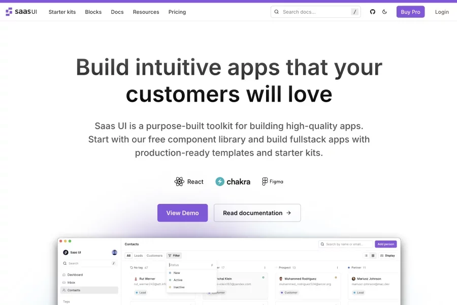 Saas UI