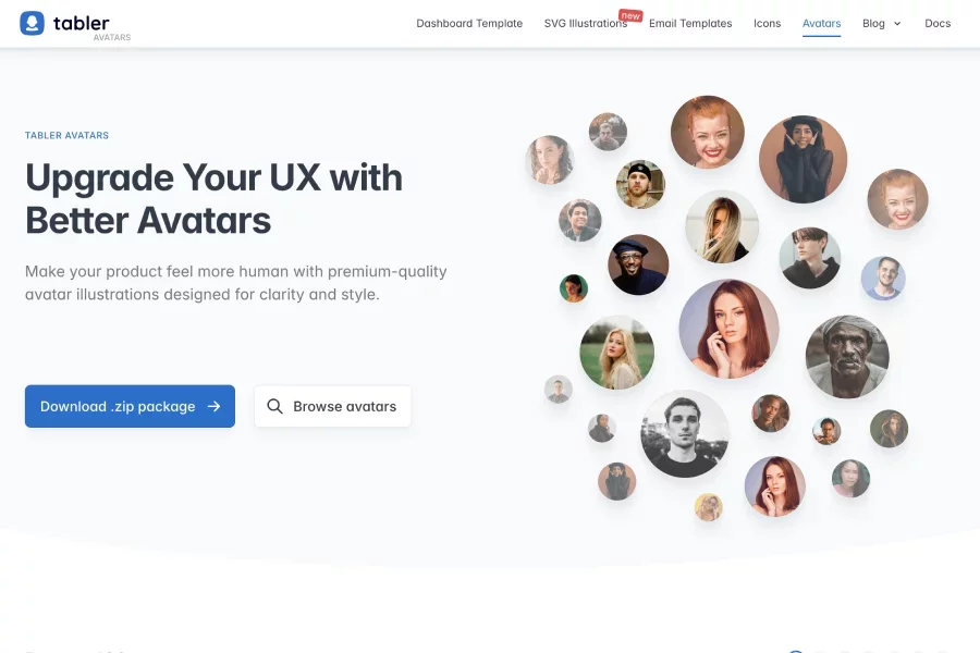 Avatars by Tabler.io