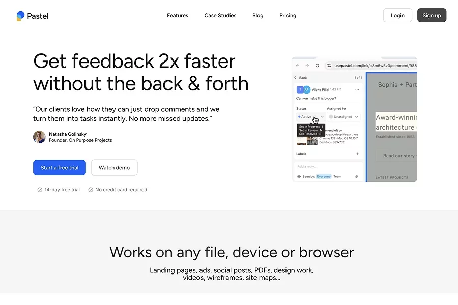 Pastel - Feedback tool