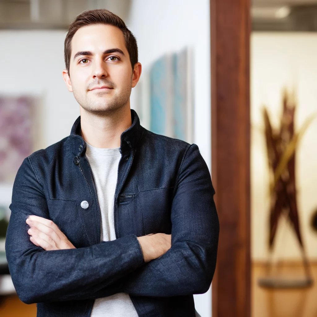 Male technology company founder