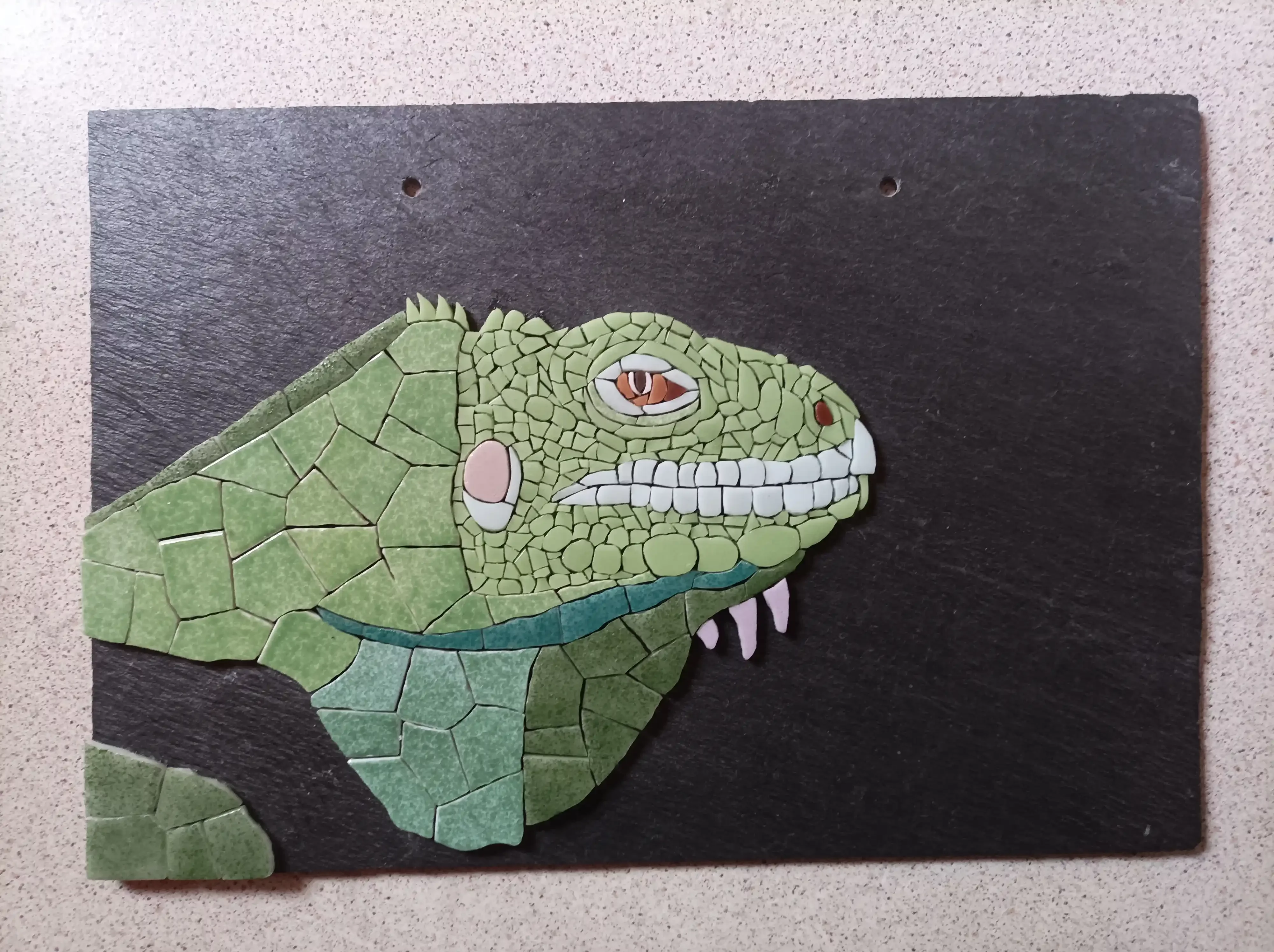 Photo montrant l'anatomie d'une création en mosaïque