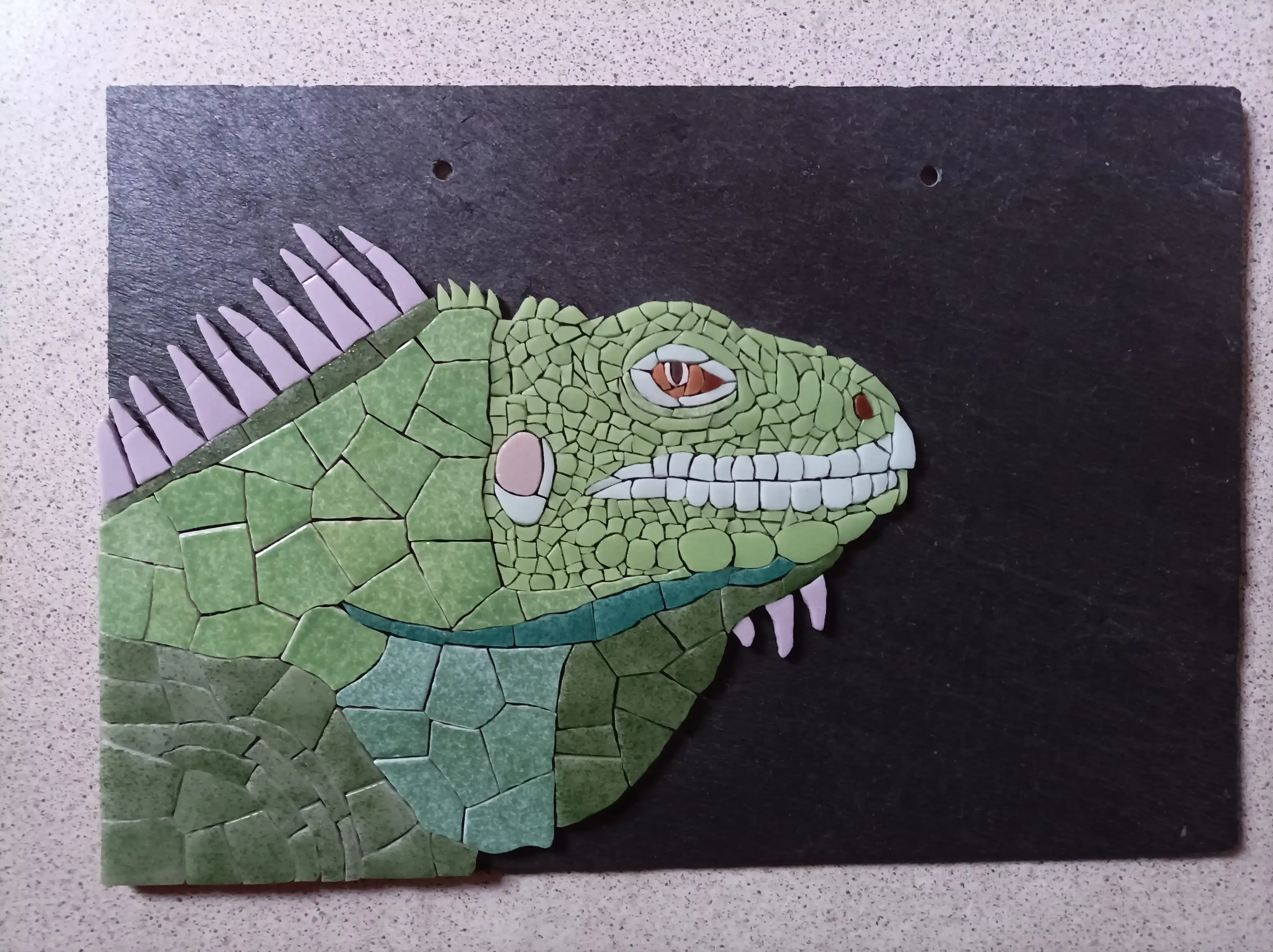 Photo montrant l'anatomie d'une création en mosaïque