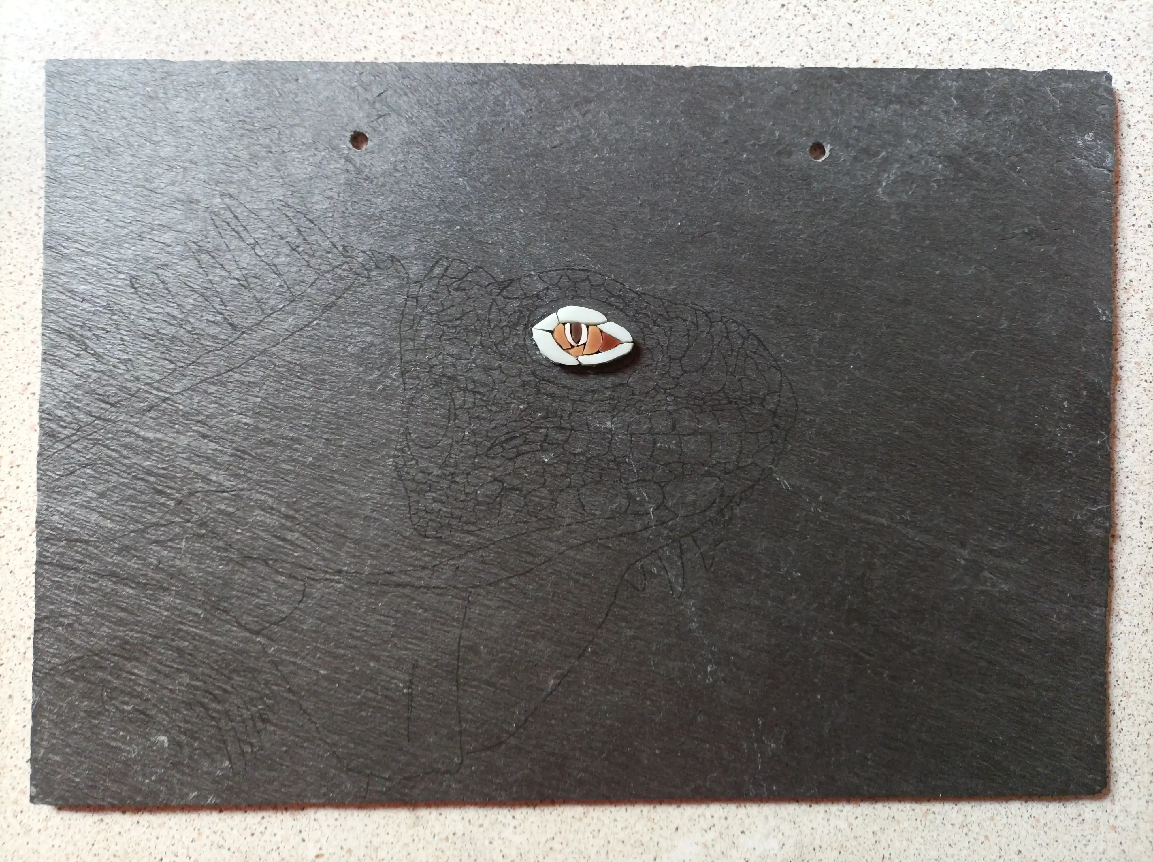 Photo montrant l'anatomie d'une création en mosaïque