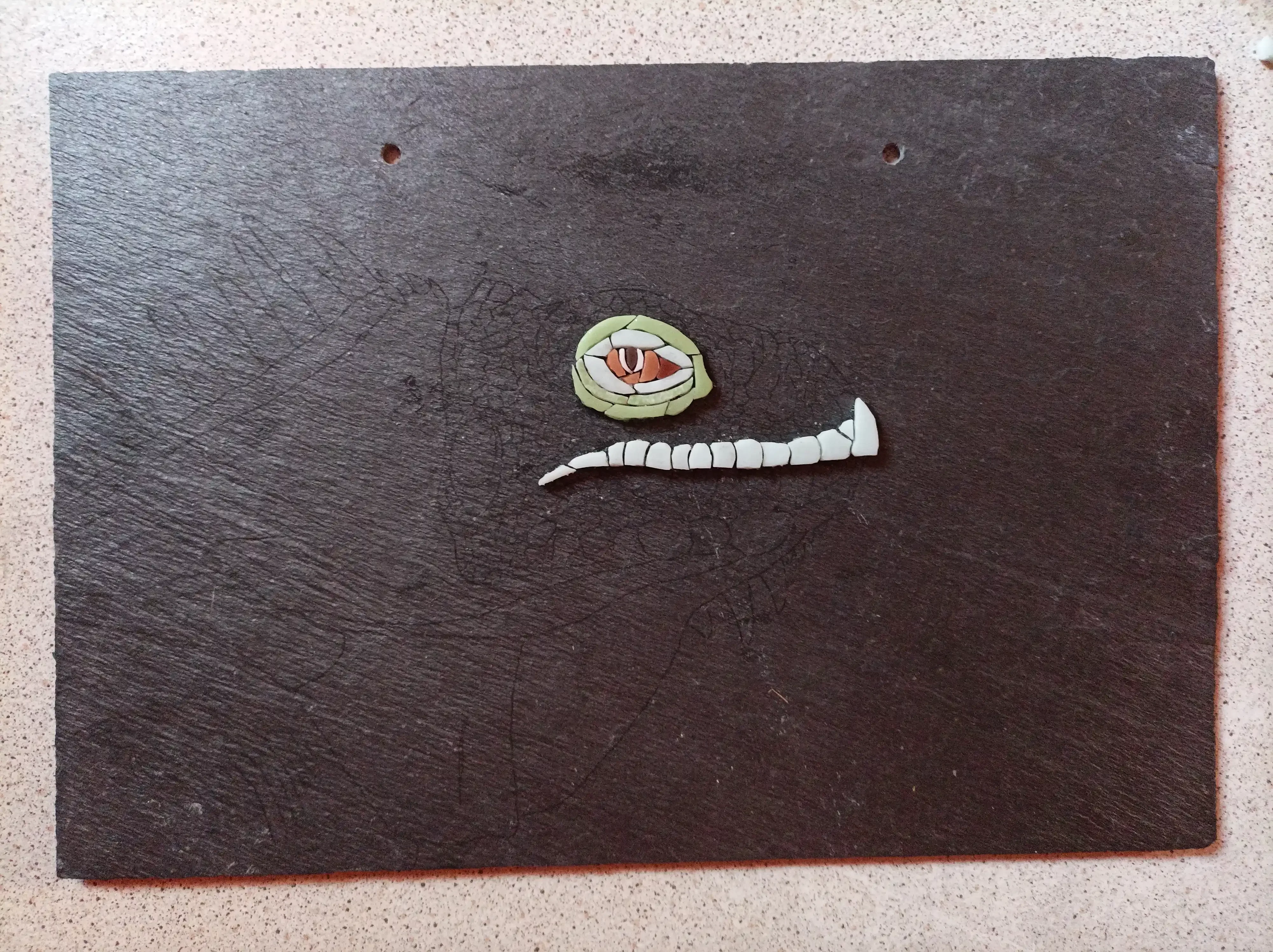 Photo montrant l'anatomie d'une création en mosaïque