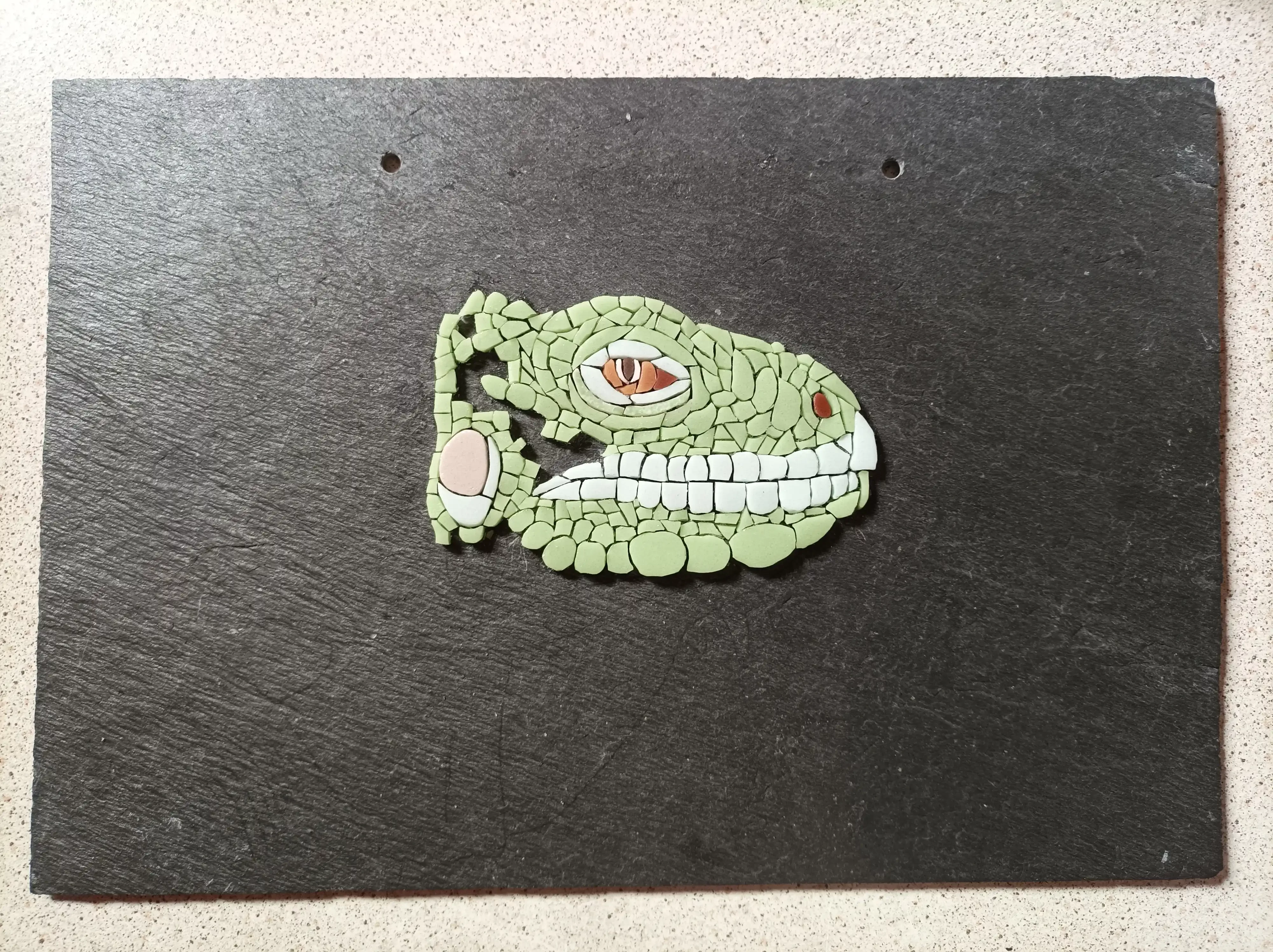 Photo montrant l'anatomie d'une création en mosaïque