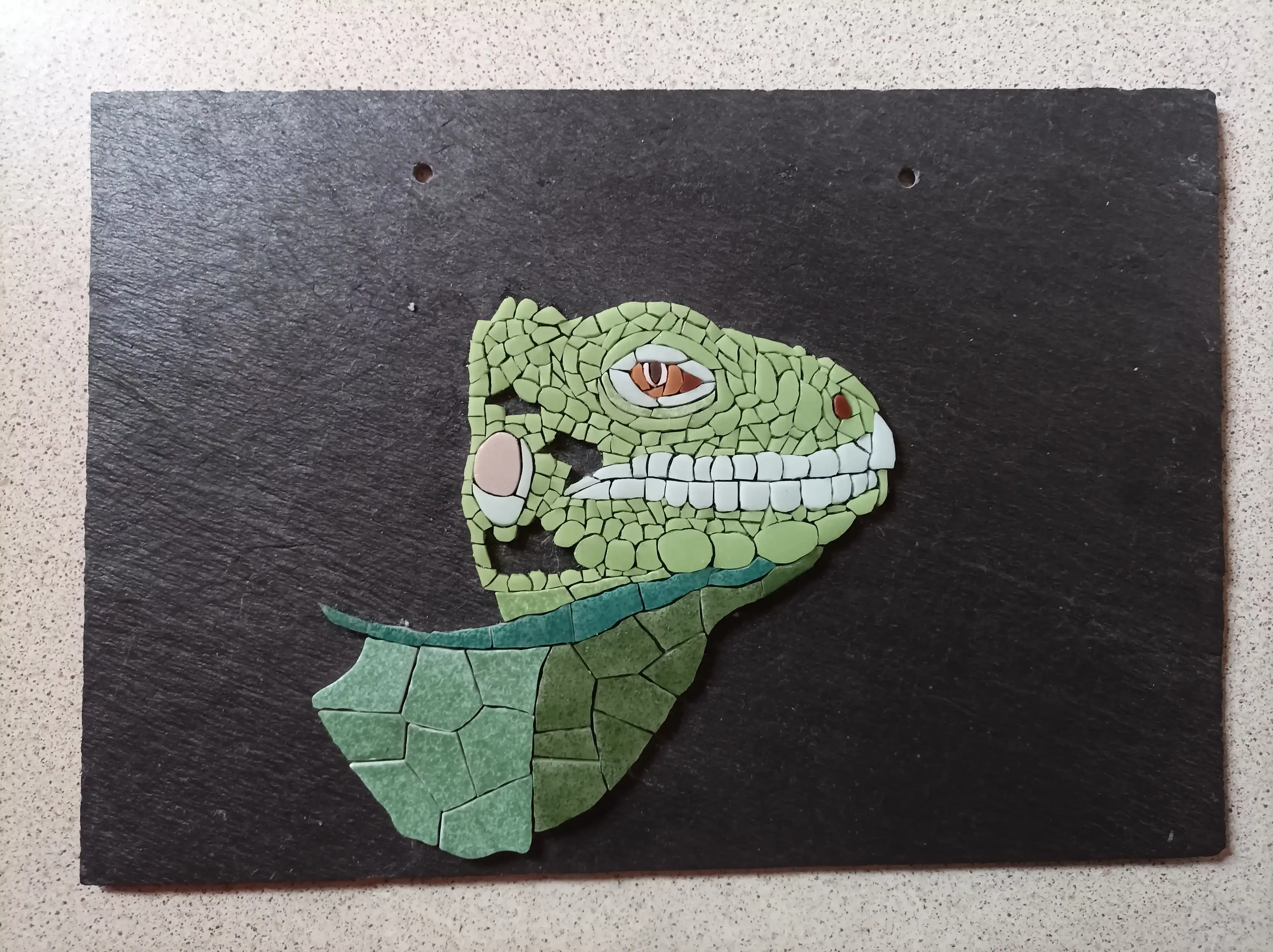 Photo montrant l'anatomie d'une création en mosaïque