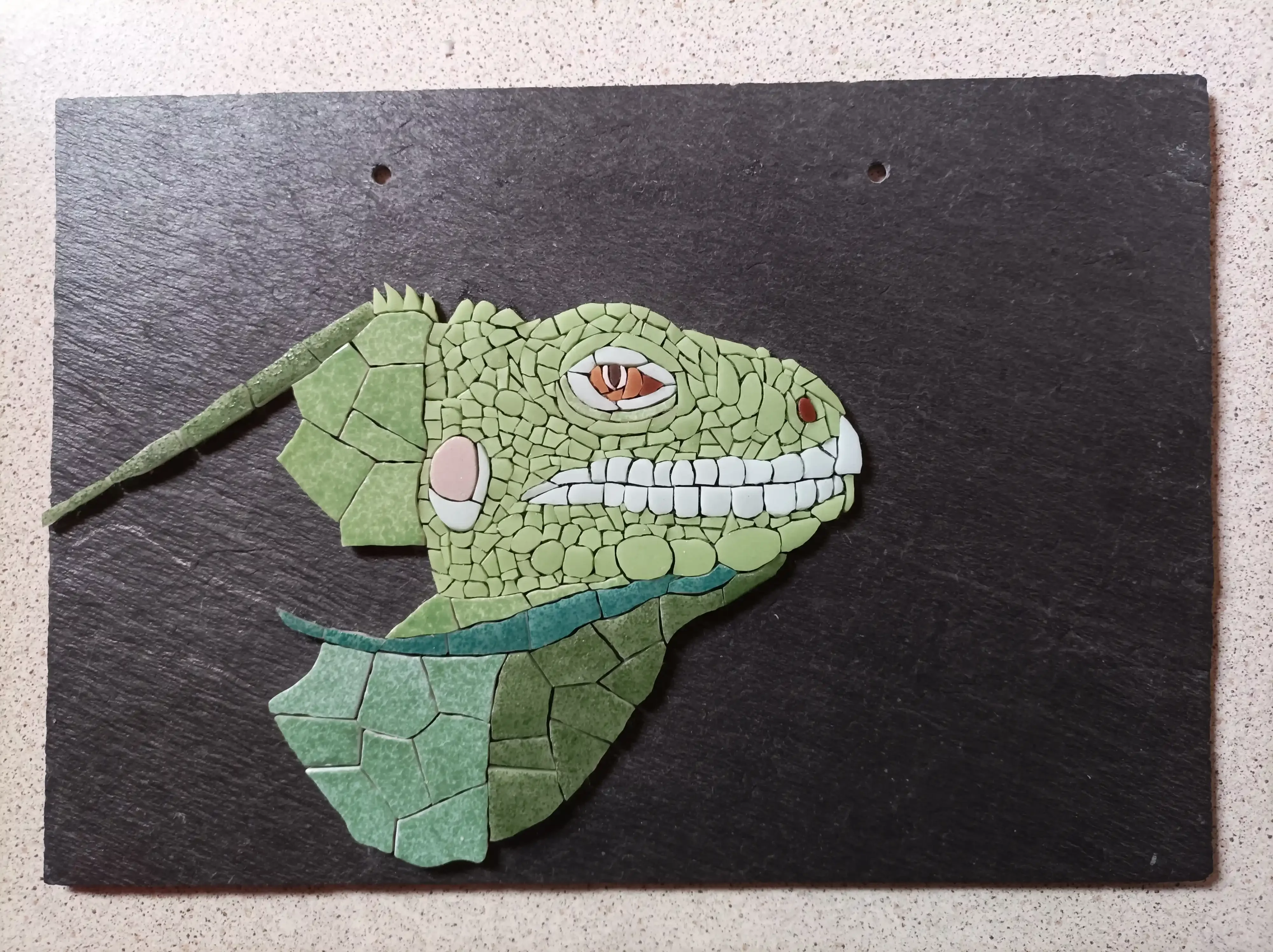 Photo montrant l'anatomie d'une création en mosaïque