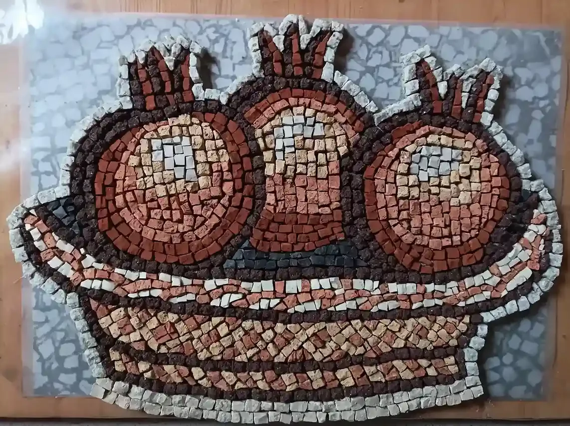 Photo montrant l'anatomie d'une création en mosaïque