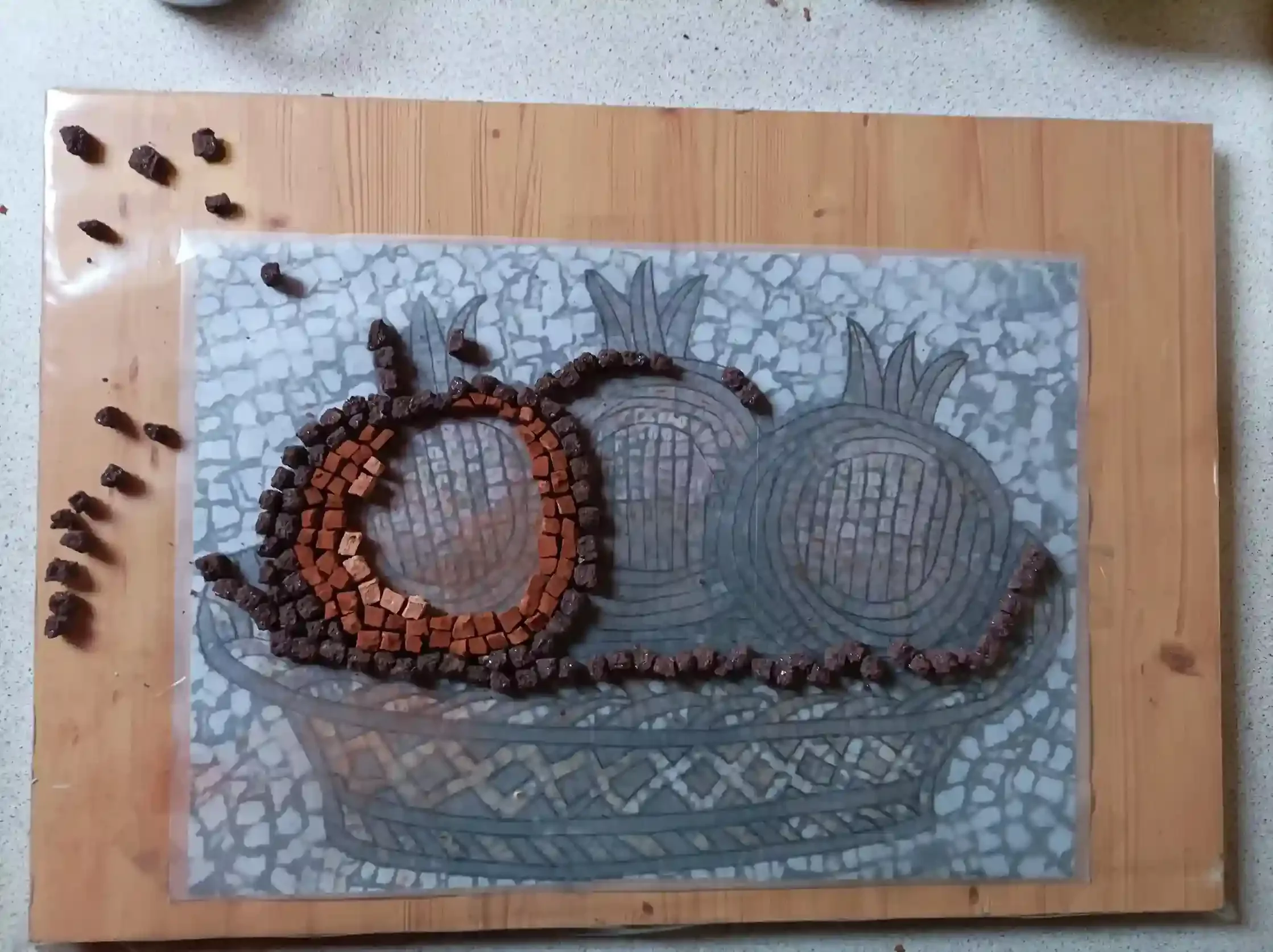 Photo montrant l'anatomie d'une création en mosaïque