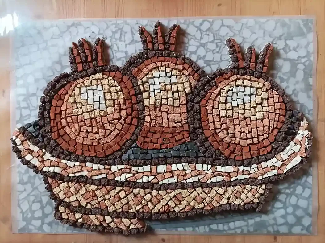 Photo montrant l'anatomie d'une création en mosaïque