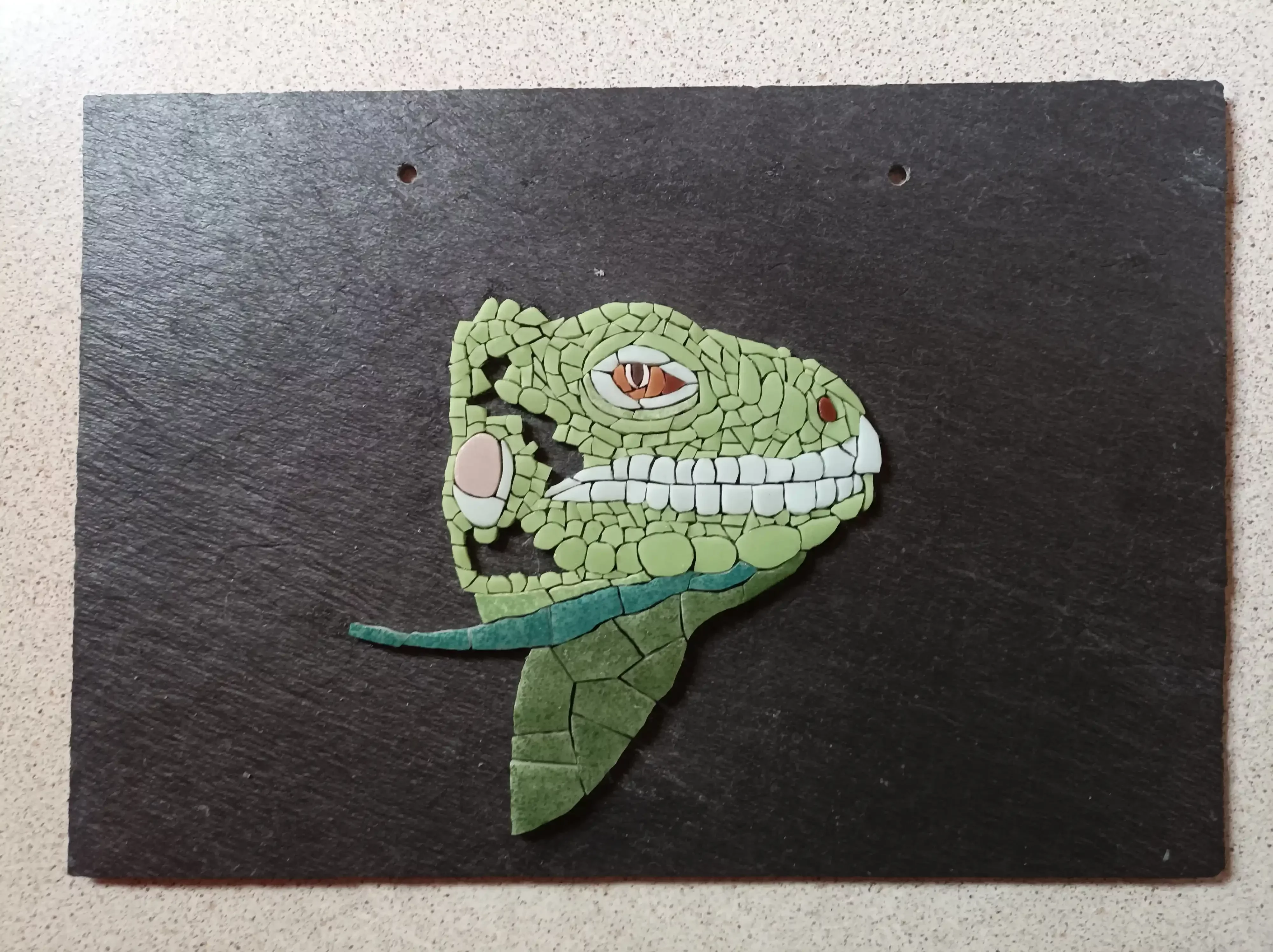 Mosaïque d'un iguane