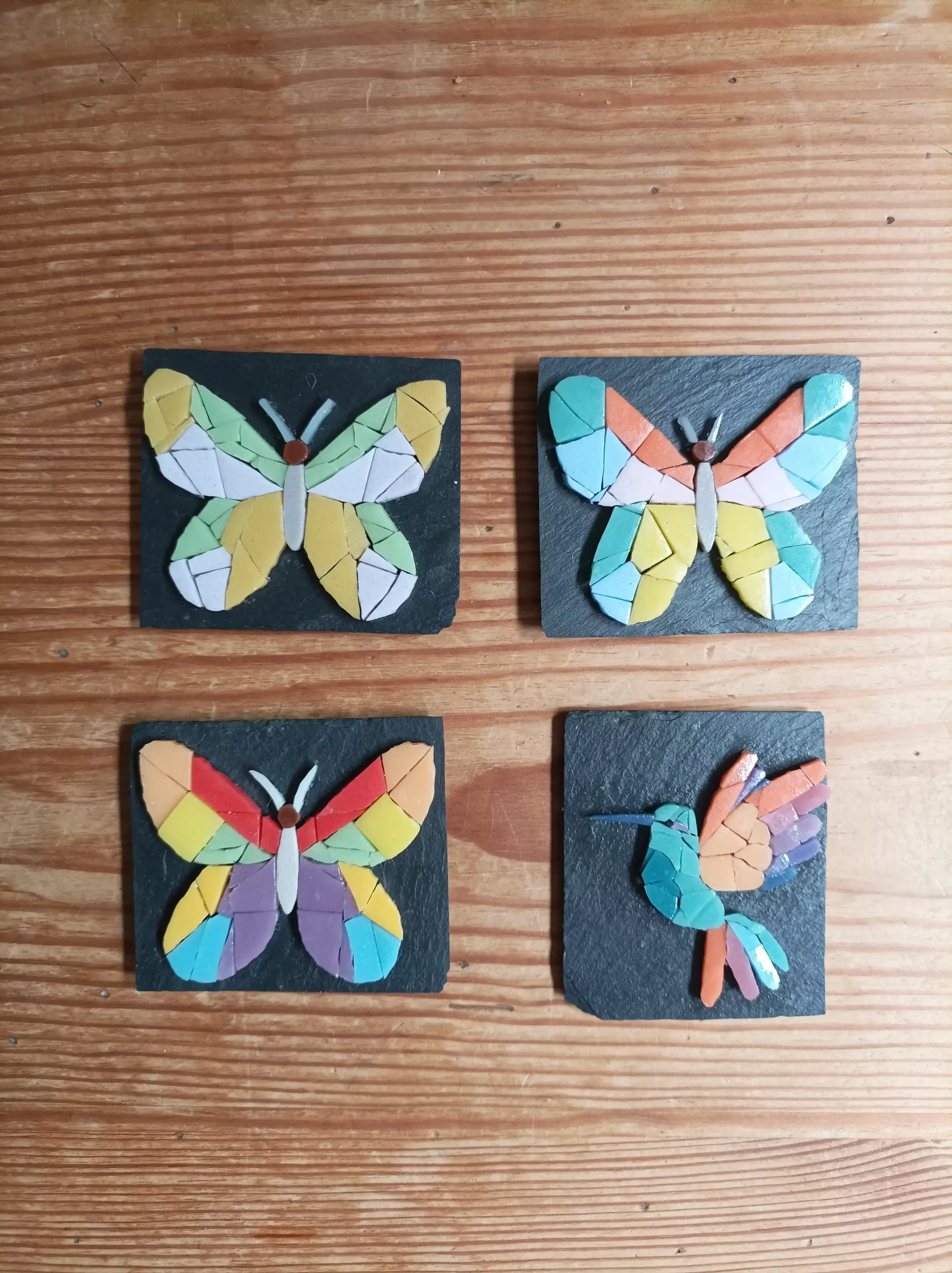 4 mosaïques pour des magnets