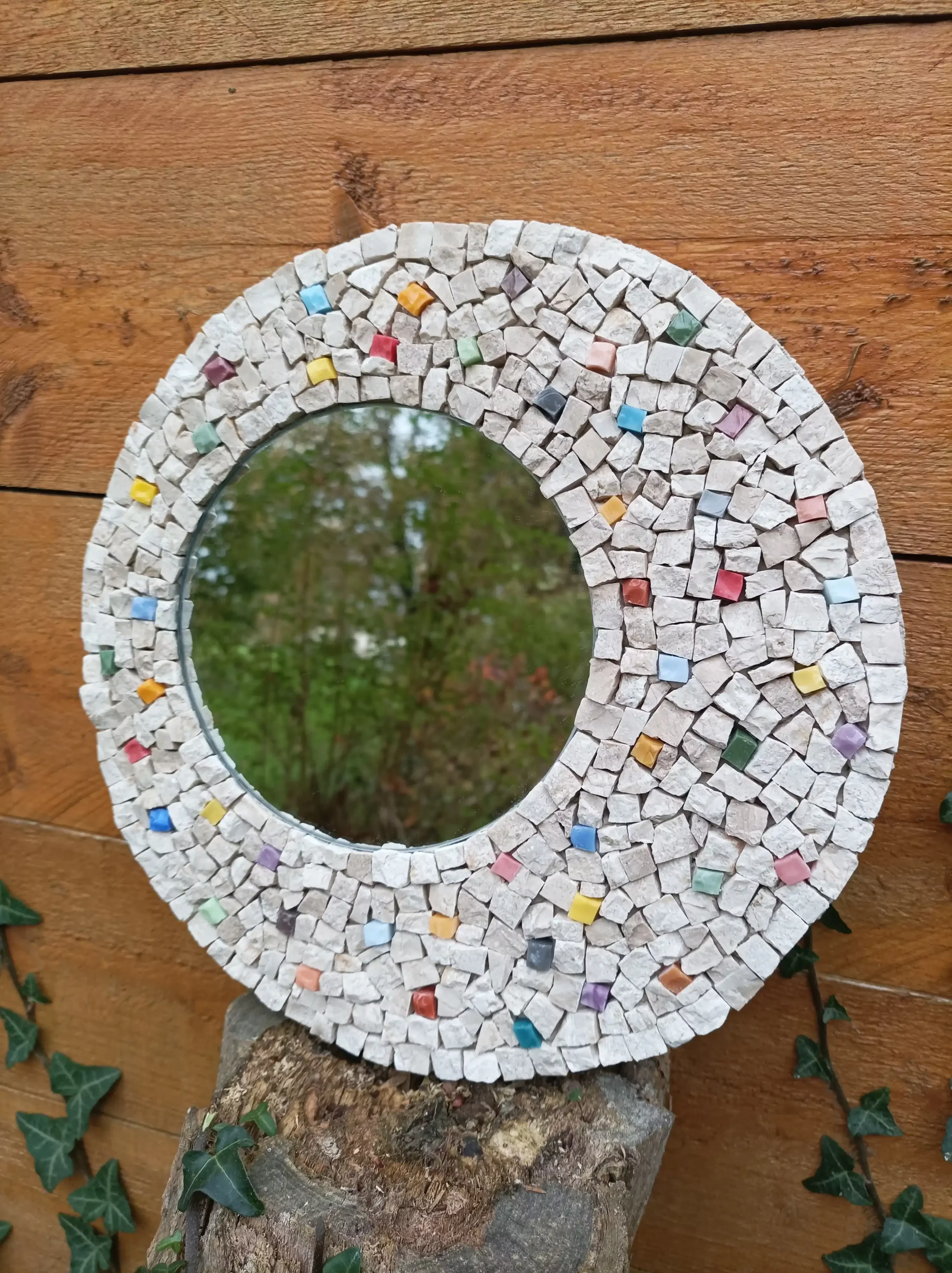 Mosaïque pour un miroir