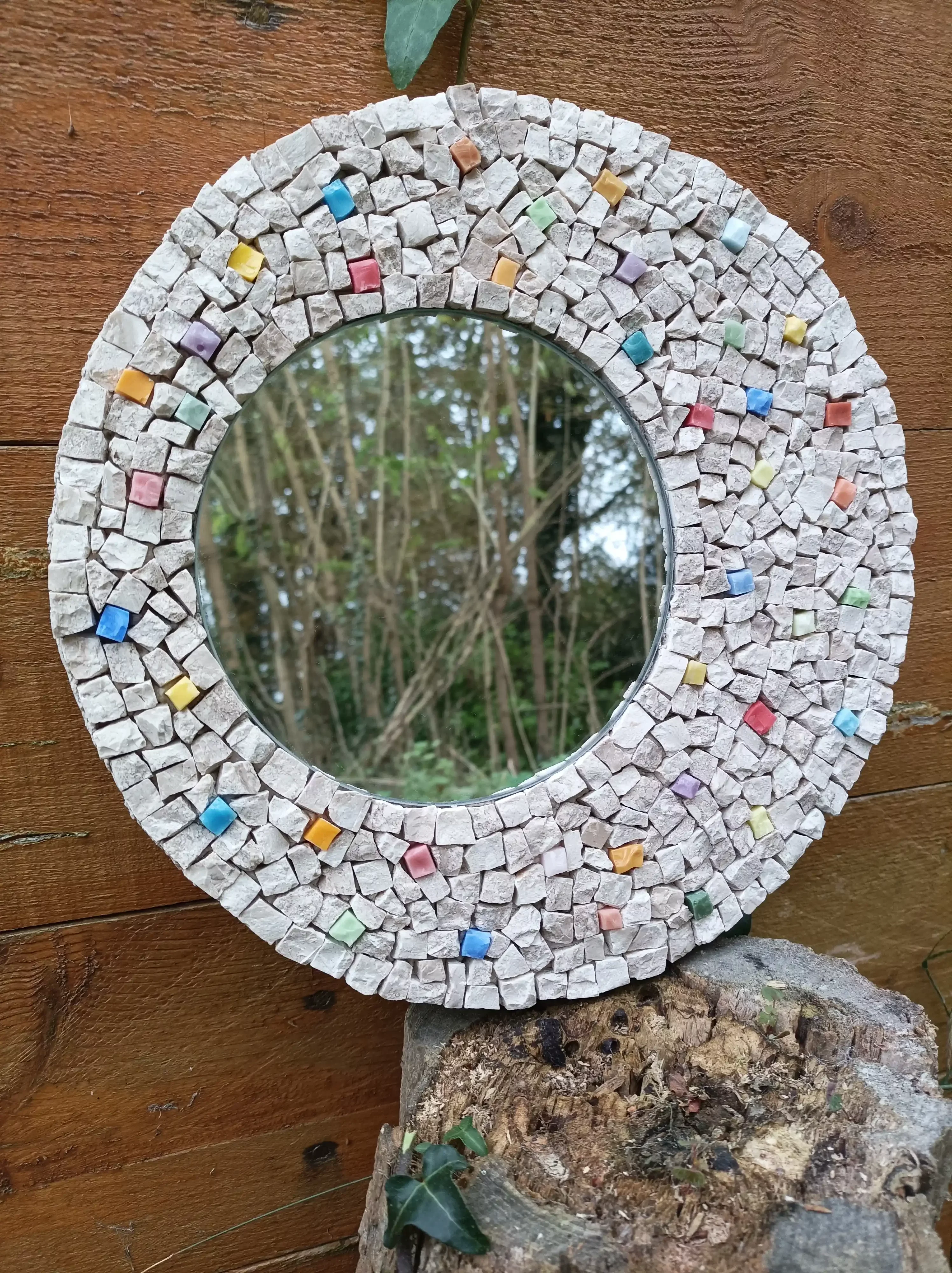 Mosaïque pour un miroir