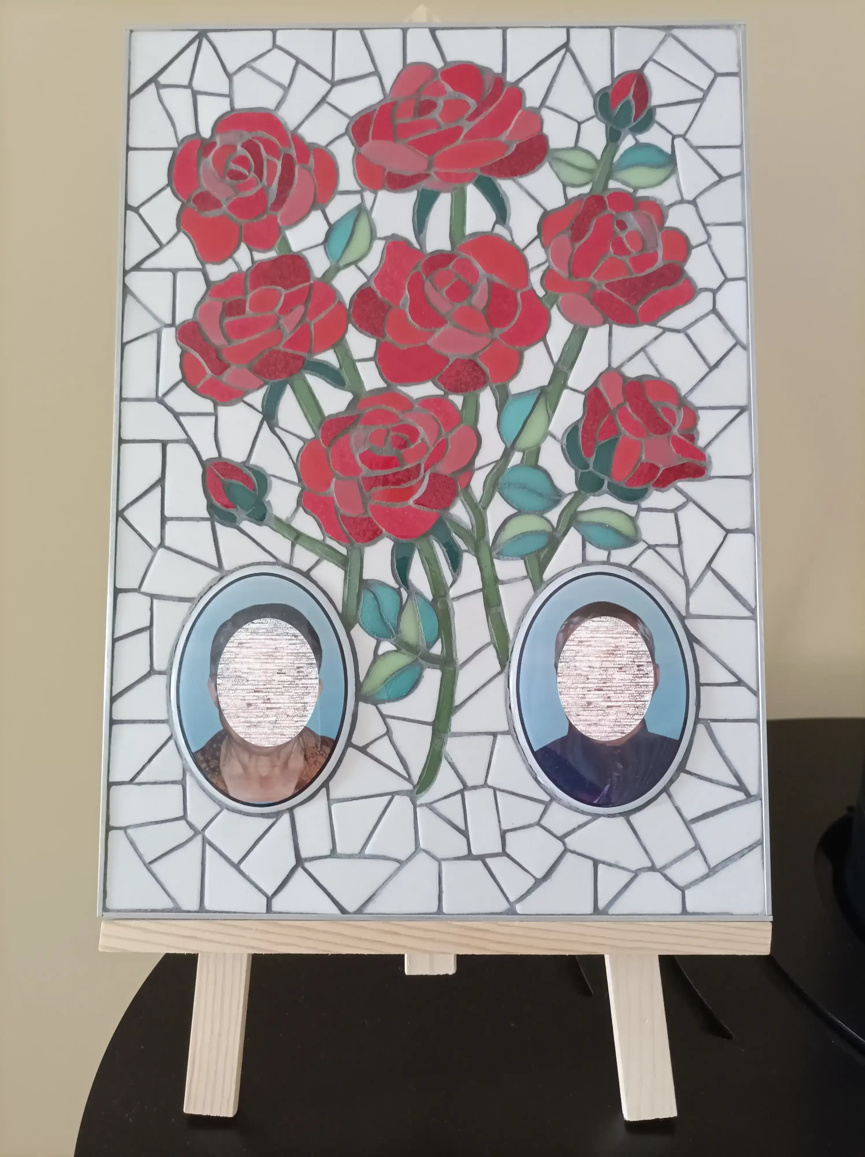 Mosaïque d'un bouquet de roses