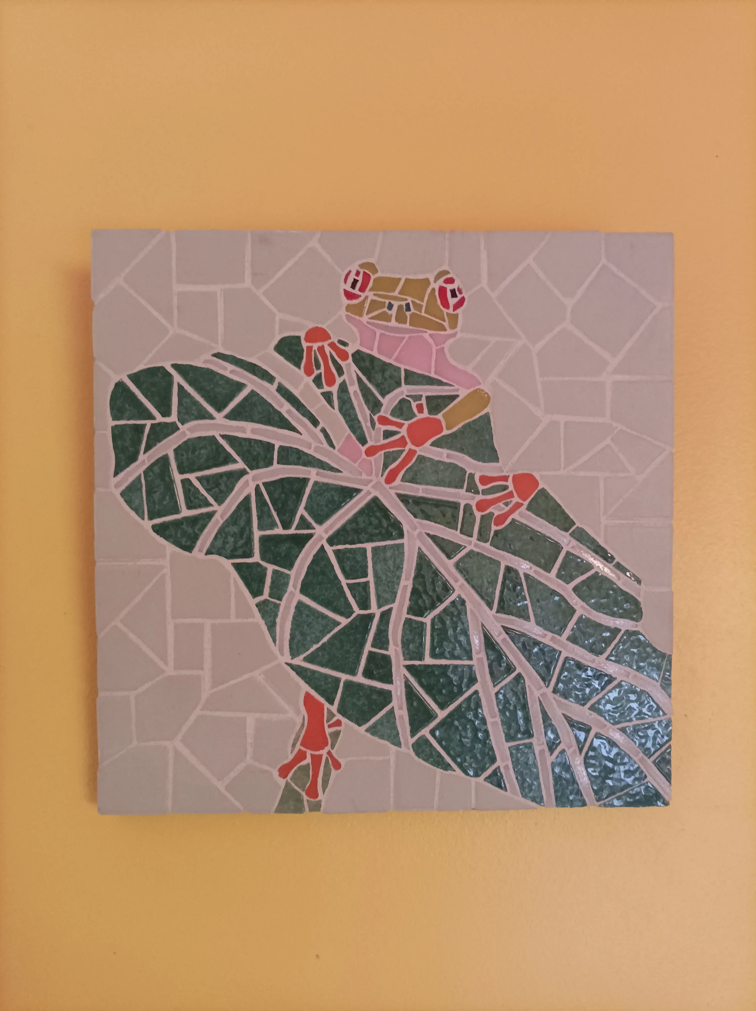 Mosaïque d'une grenouille tropicale