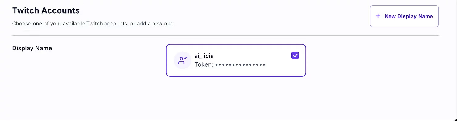 List of Display Names