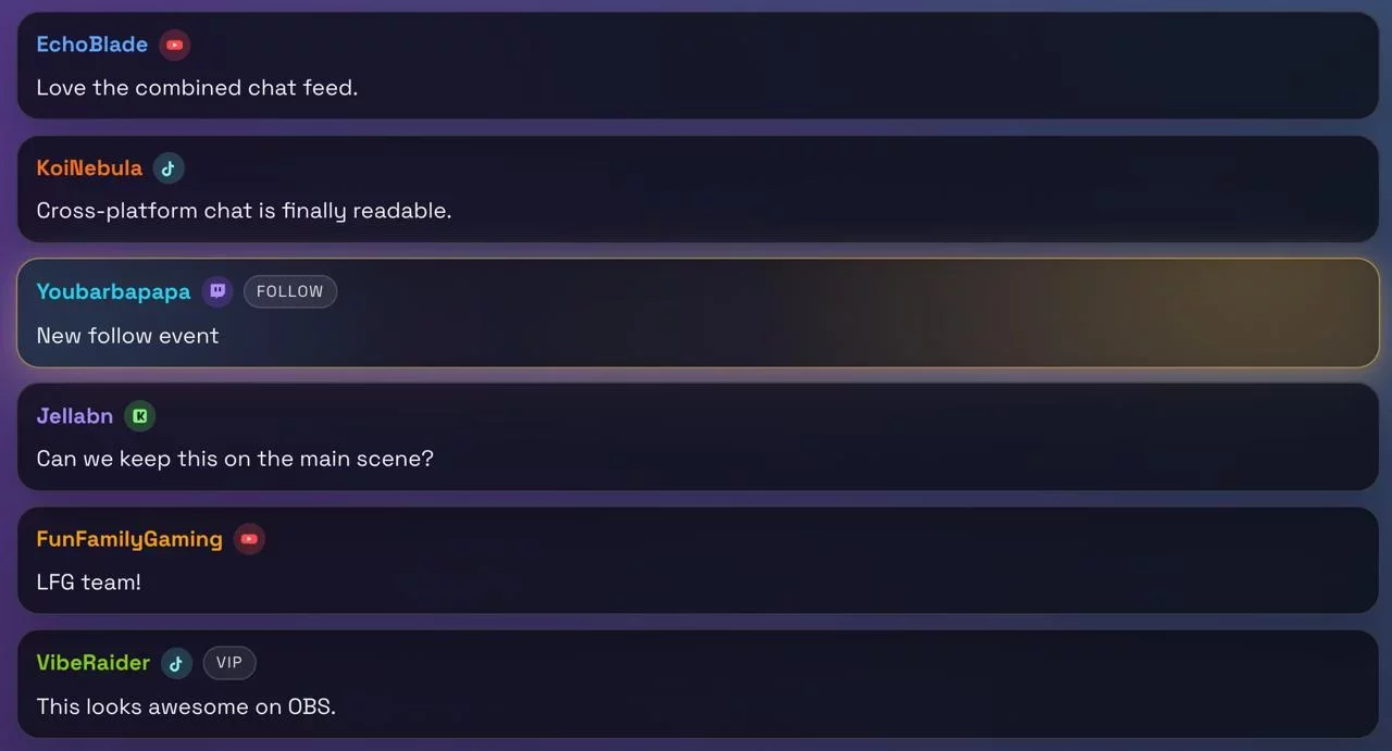 The best Combined Chat overlay for your Stream