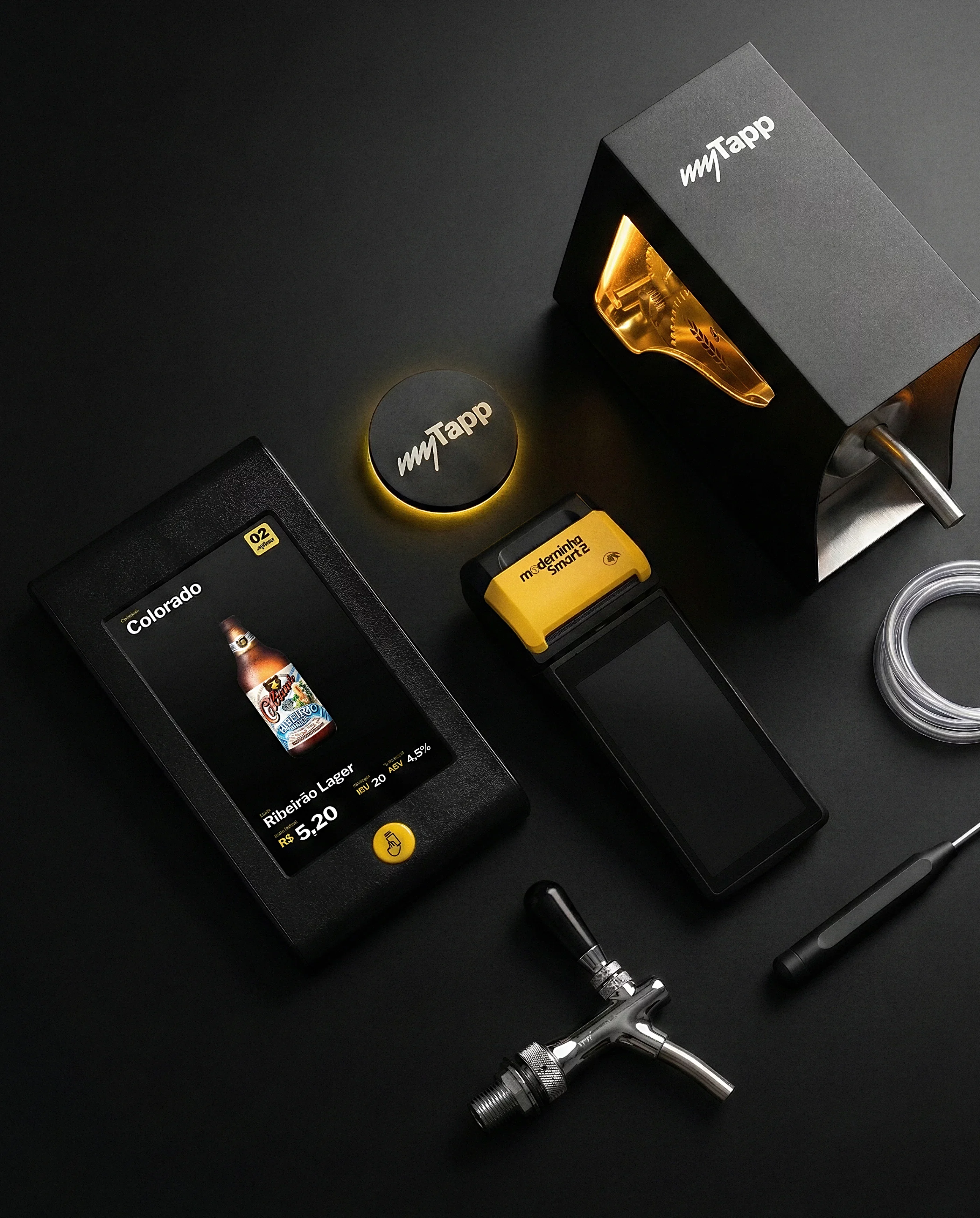 Composição com equipamentos e acessórios myTapp