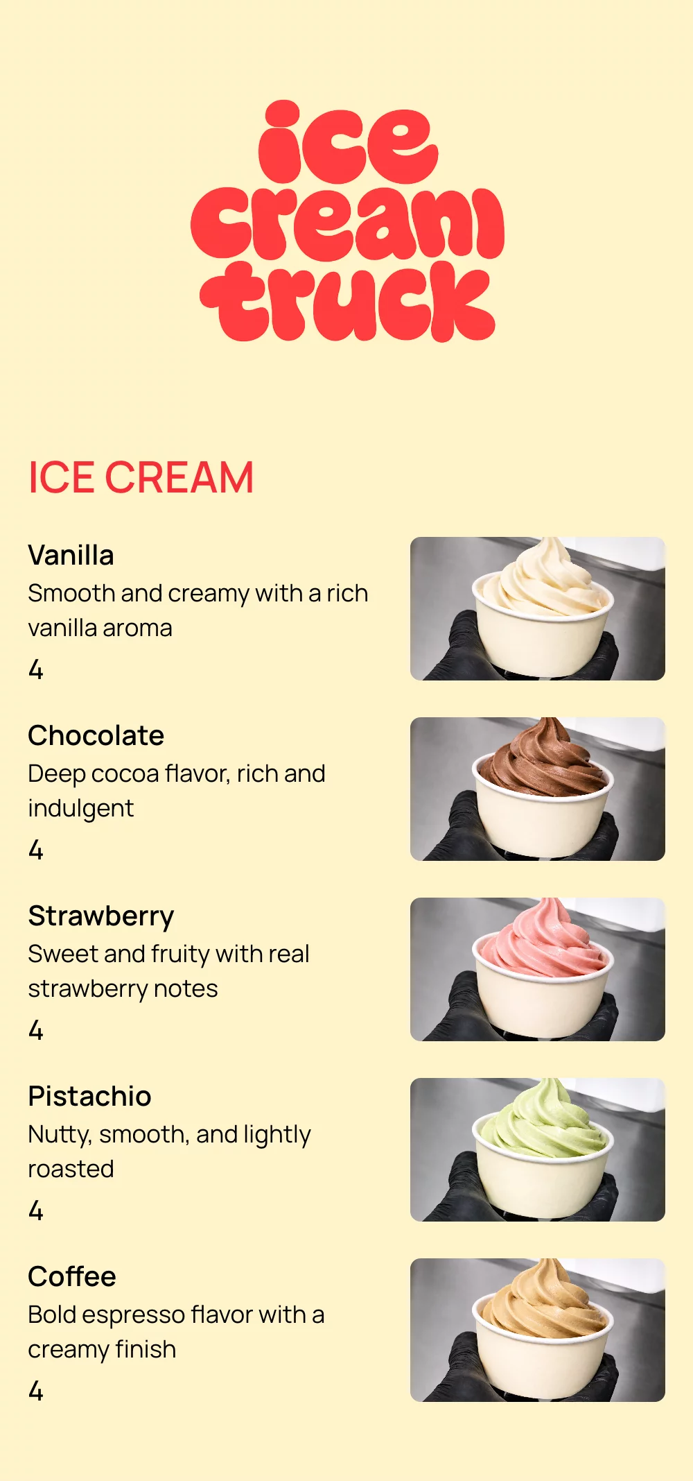 QR code menu example