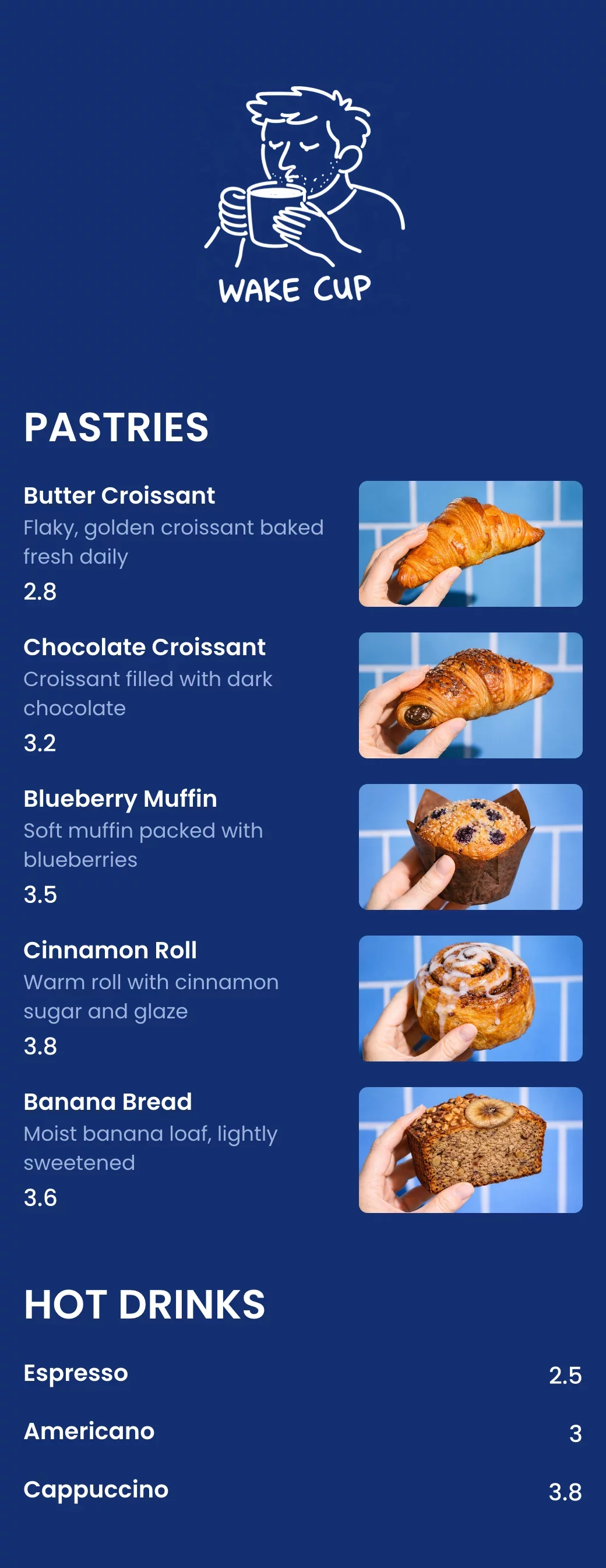 Cafe QR menu template