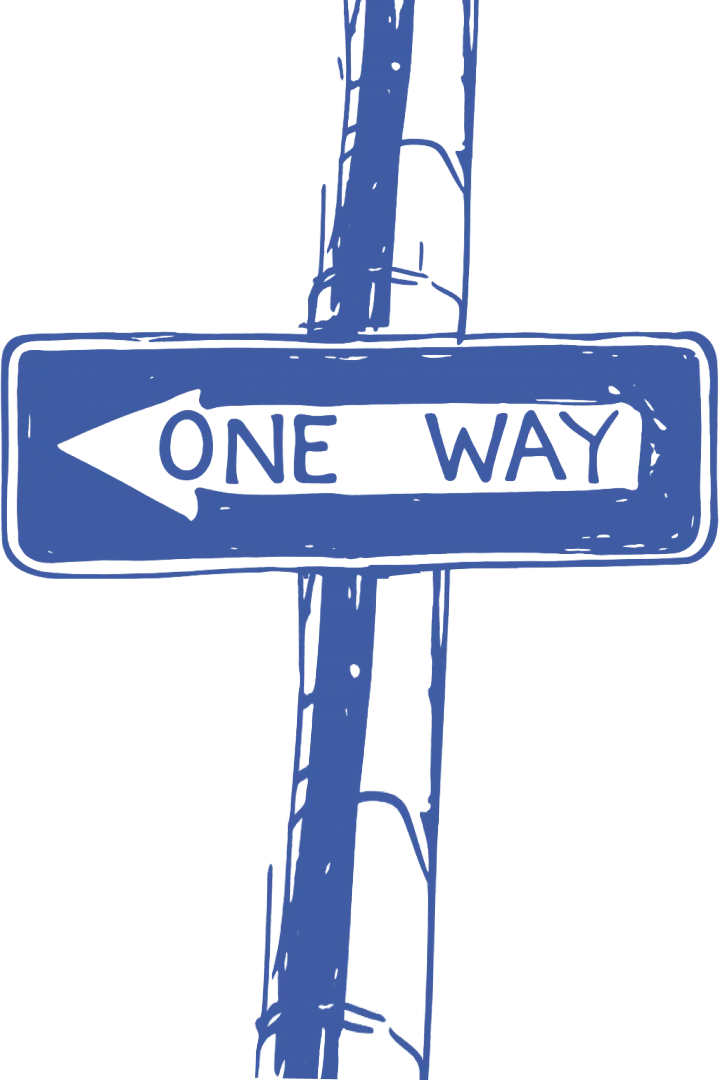 one way sign sketch