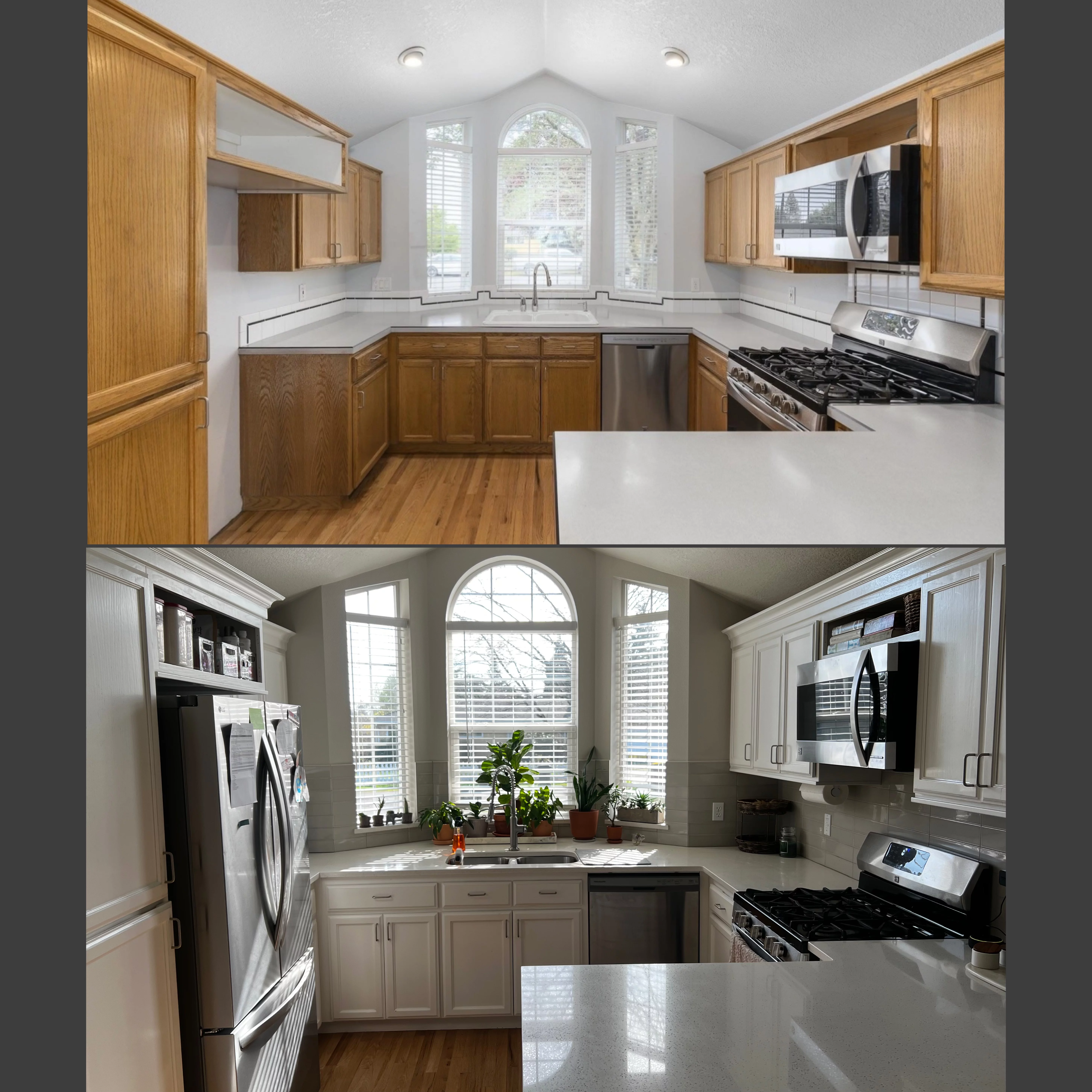 Custom hardwood flooring installation in a Gencon kitchen remodel