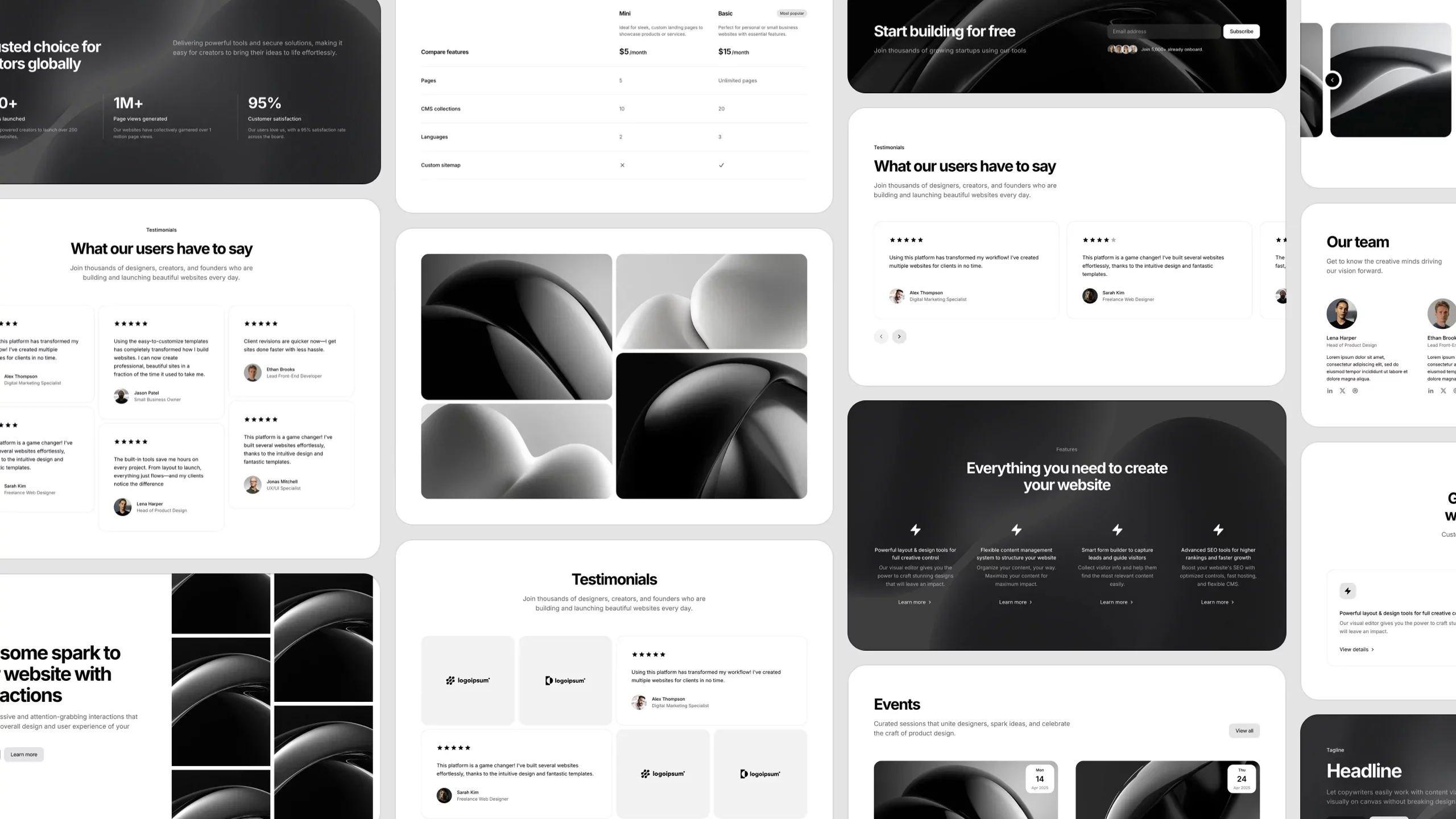 50+ New Layouts — Ycode Updates