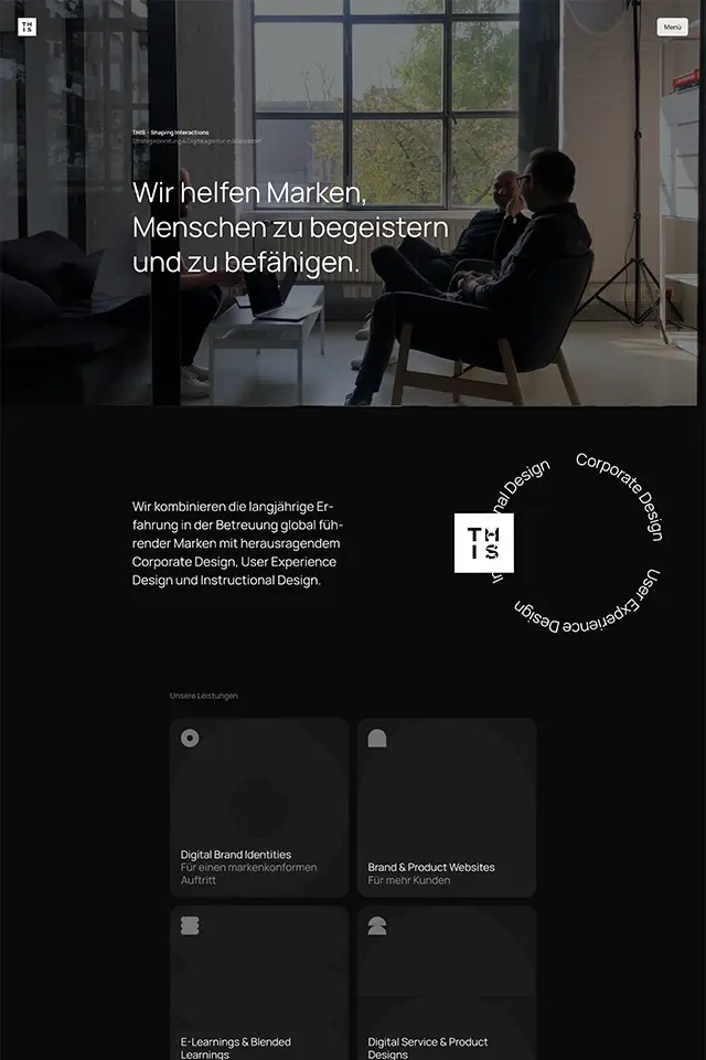 This landing page