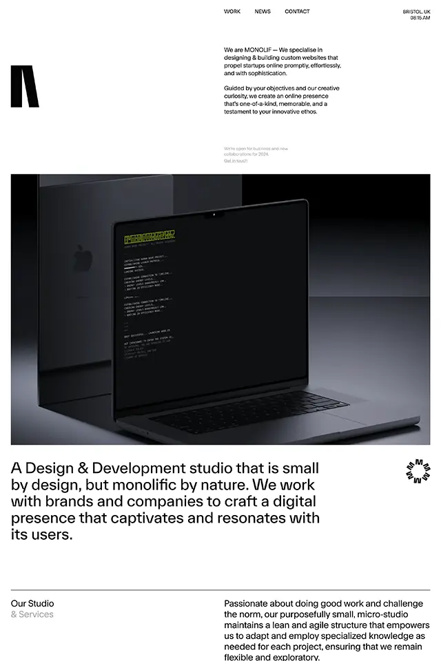 MONOLIF landing page