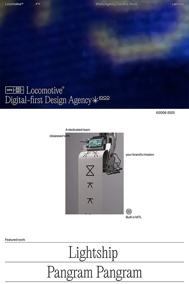 Locomotive landing page