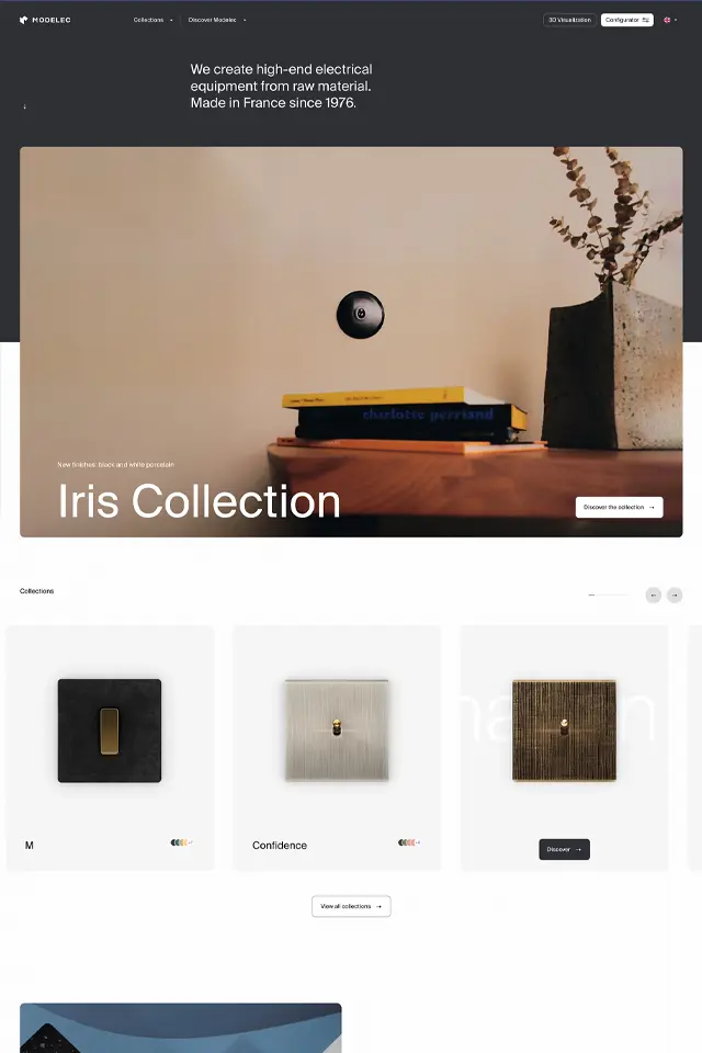 Modelec landing page