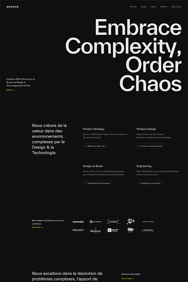 Source landing page