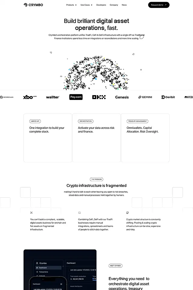 Crymbo landing page