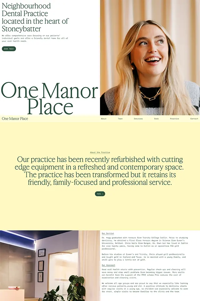 One Manor Place landing page