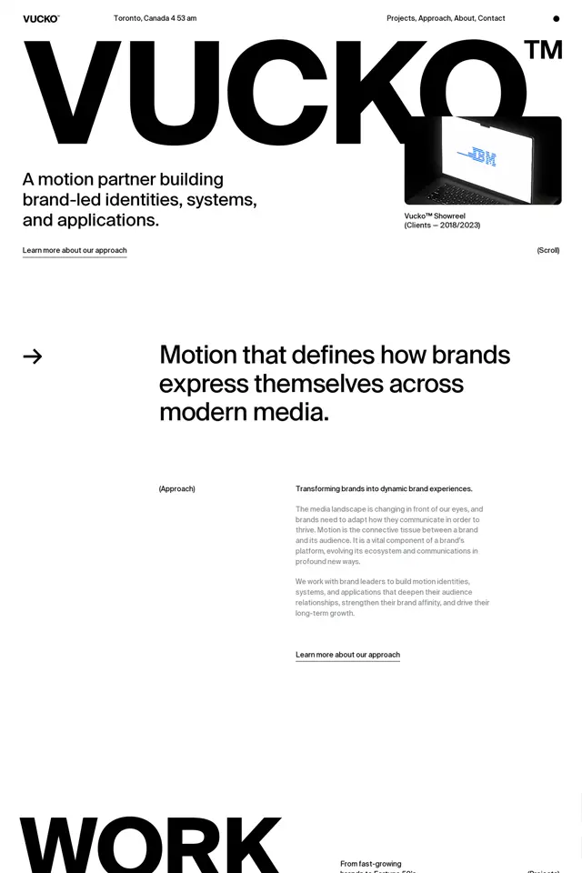 Vucko landing page