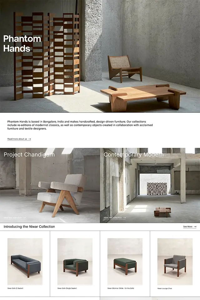 Phantom Hands landing page