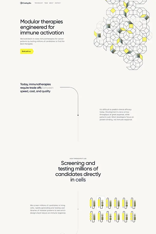 Coding Bio landing page