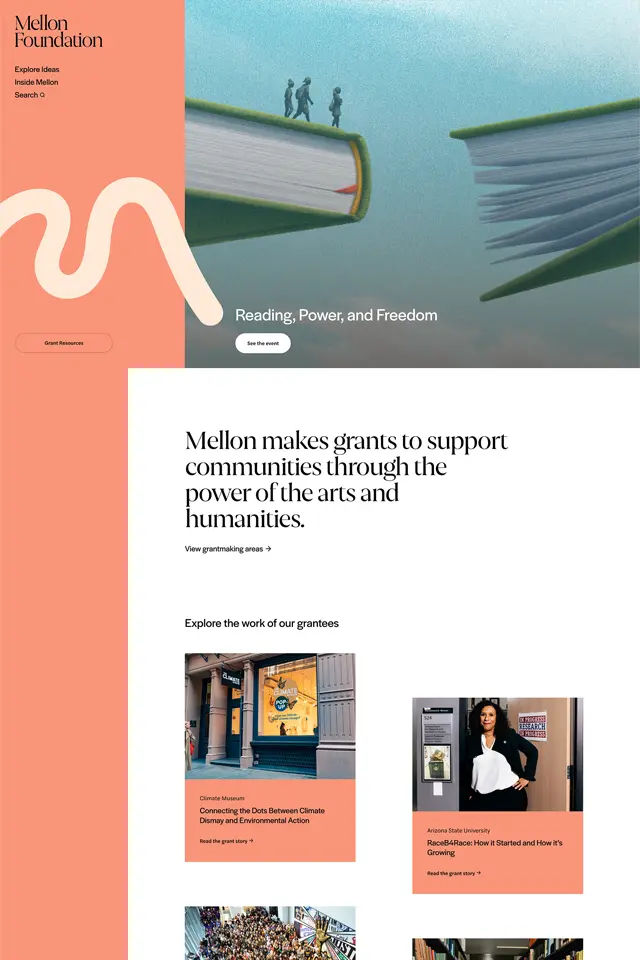 Mellon Foundation landing page