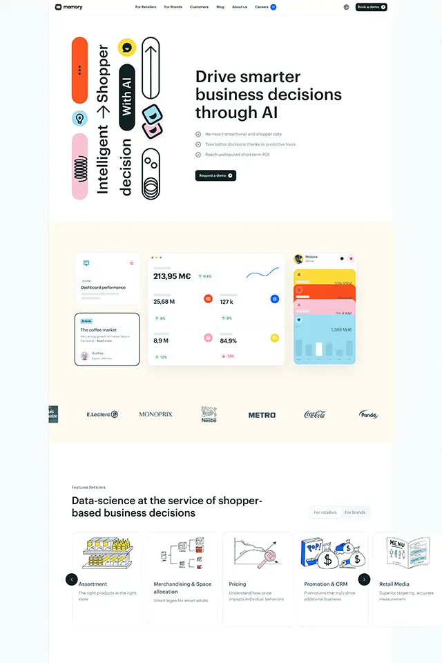 Memory landing page