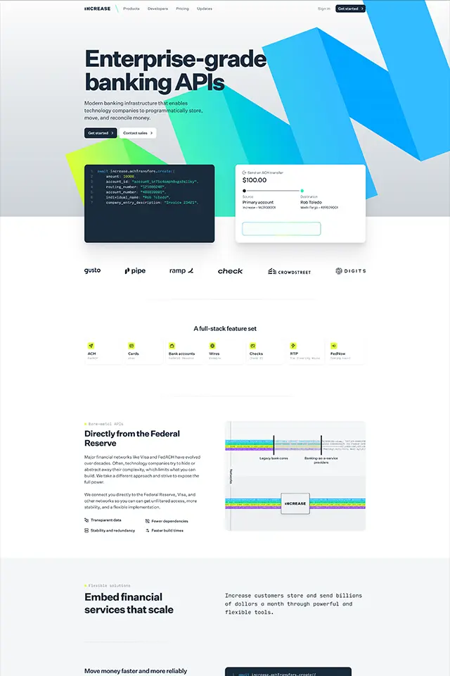 Increase landing page
