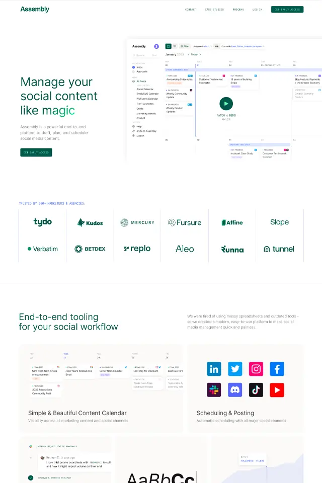 Ordinal landing page